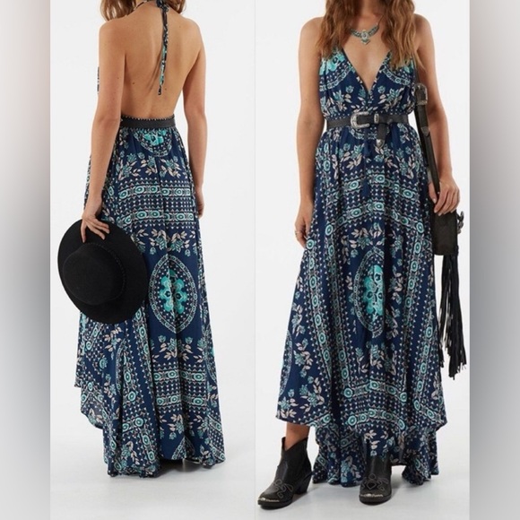 ✨vintage✨ Spell Pandora Kerchief Halter Dress - Picture 4 of 14